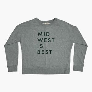 BE COOL Unisex Long-Sleeve Graphic Print Crewneck Sweater (Gray | Size S)